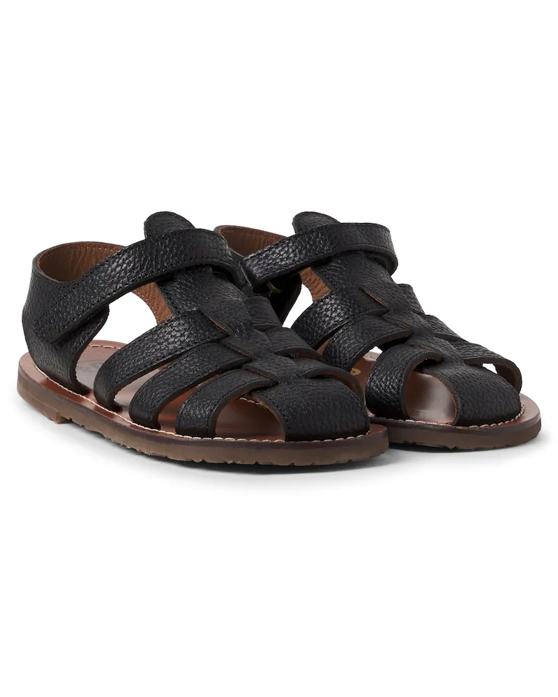 Pepe Jeans PèPè Sandalen Tino aus Leder Schwarz