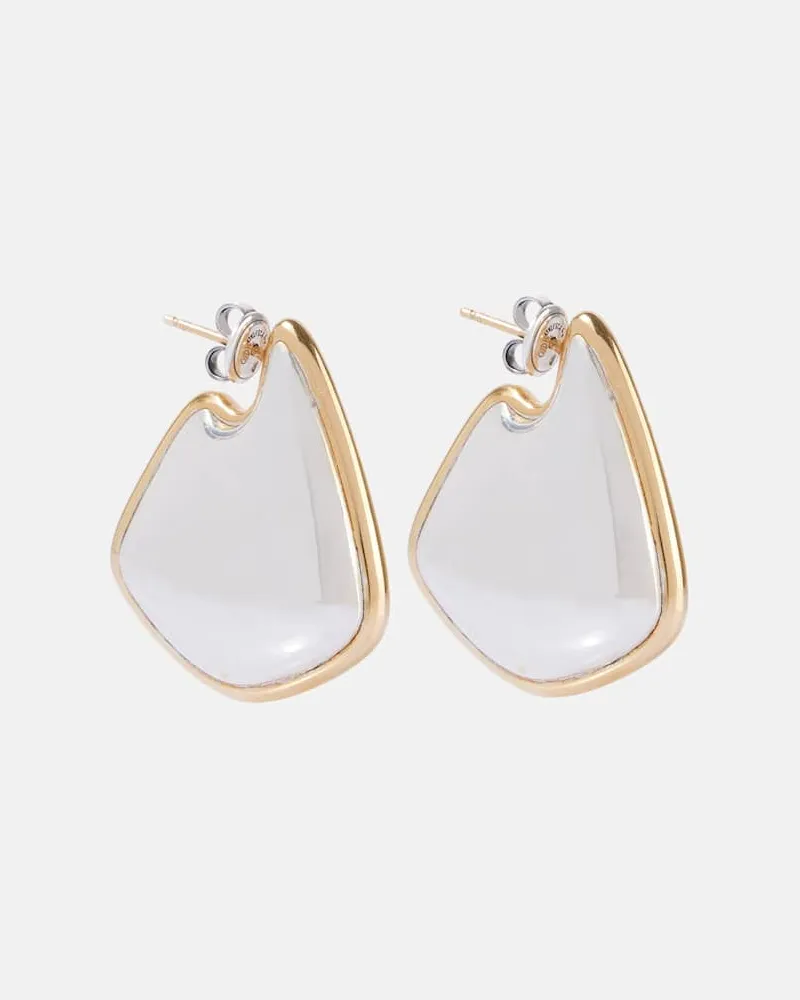 Bottega Veneta Ohrringe Fin Small aus Sterlingsilber, 18kt vergoldet Silber