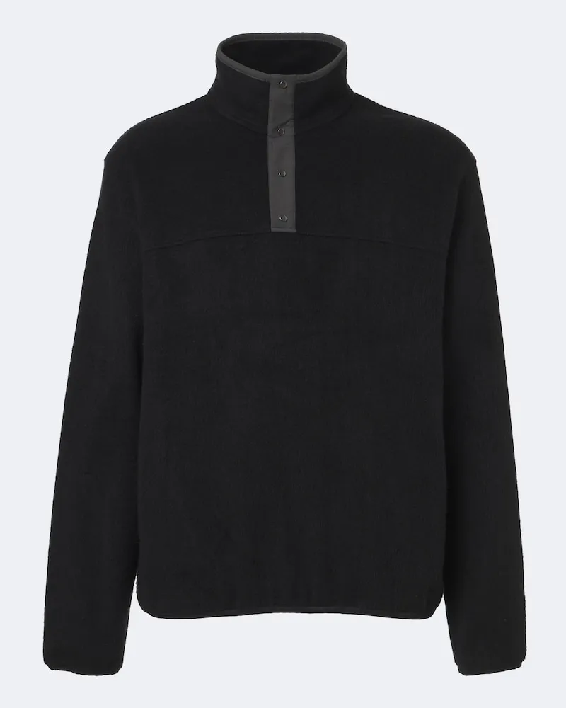 The Row Sweatshirt Maury aus Baumwoll-Fleece Schwarz