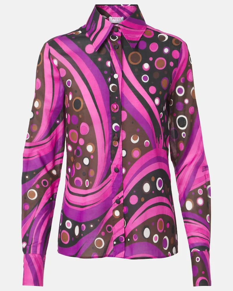 Emilio Pucci Hemd Fontane aus Baumwollmusselin Pink