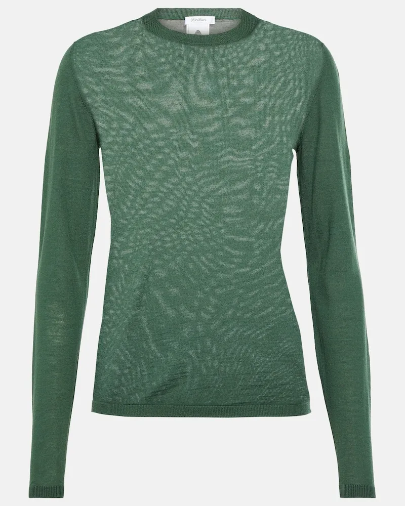 Max Mara Pullover Pesco aus Schurwolle Gruen