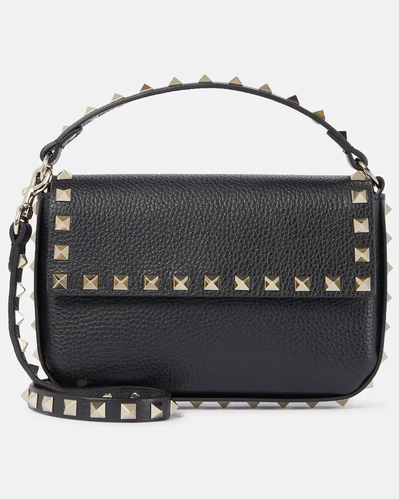 Valentino Garavani Schultertasche Rockstud Mini aus Leder Schwarz