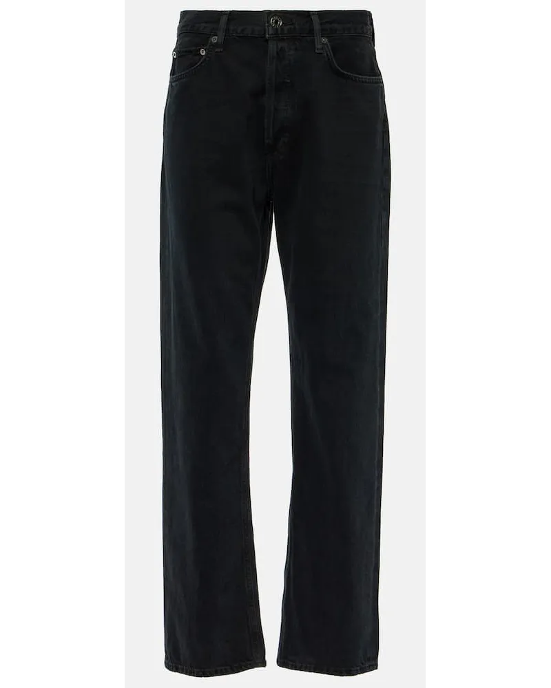 AGOLDE High-Rise Straight Jeans 90 Pinch Waist Schwarz