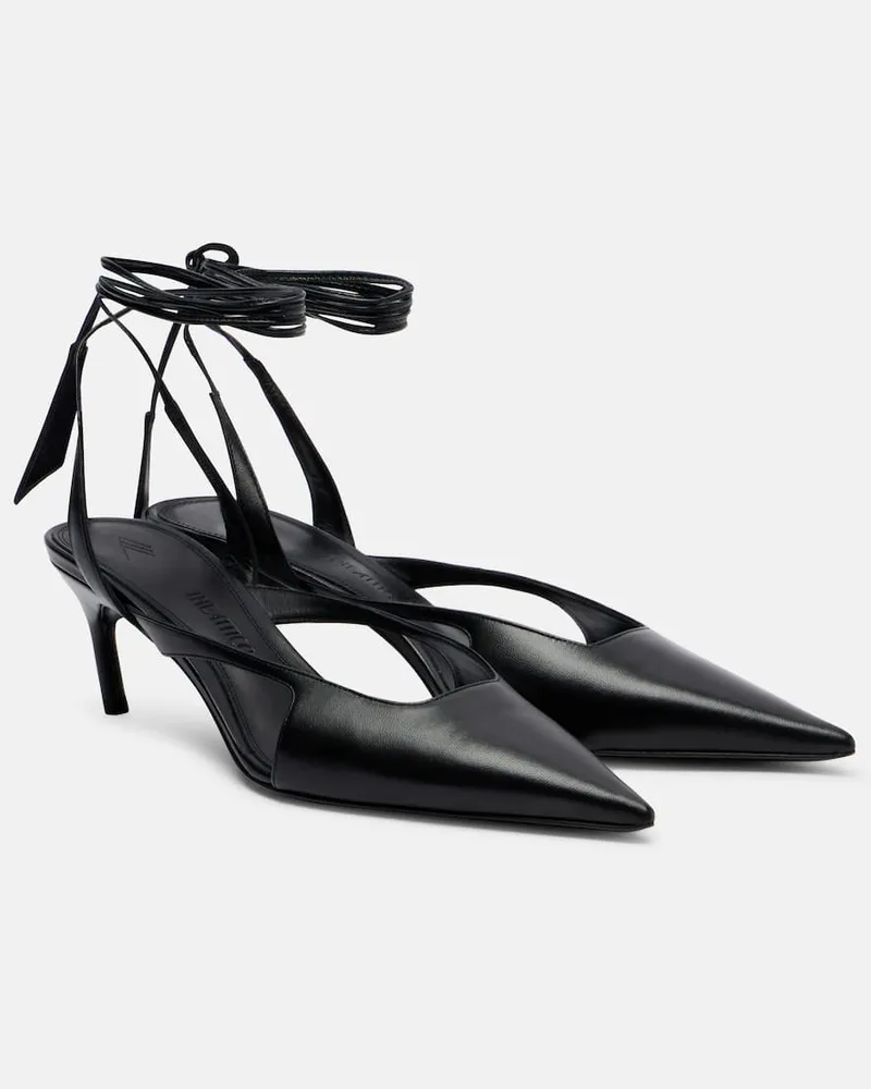 ATTICO Slingback-Pumps Diane 55 aus Leder Schwarz