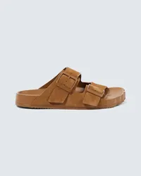 Balenciaga Sandalen Sunday aus Veloursleder Braun