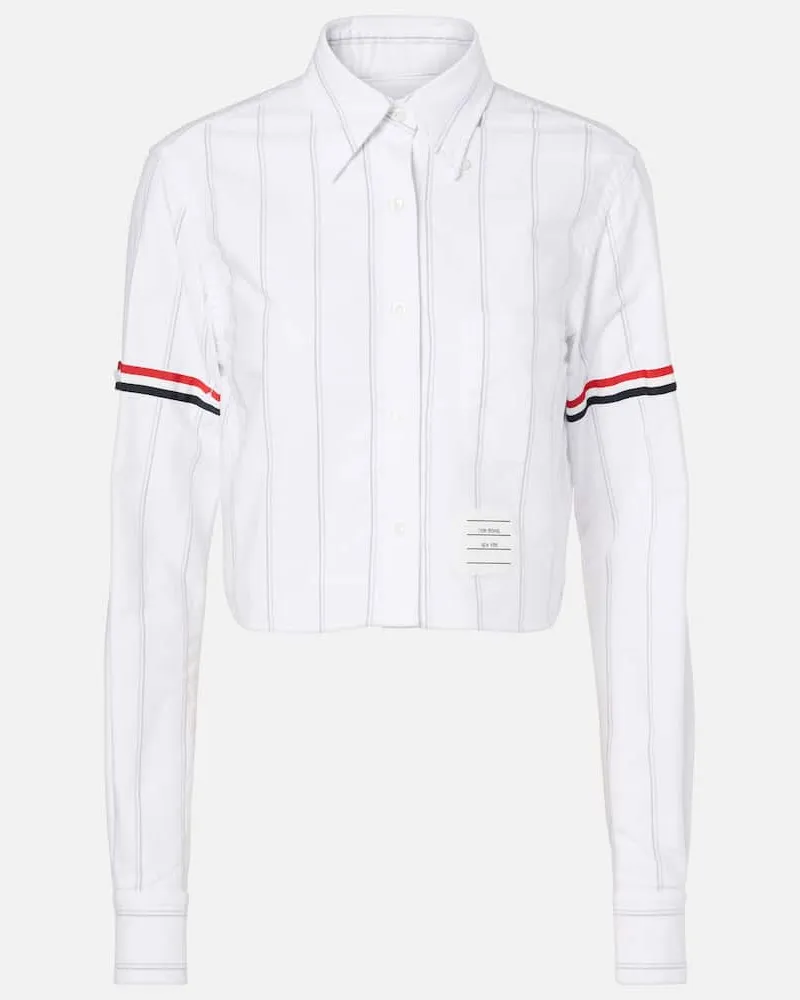 Thom Browne Cropped-Hemd aus Baumwolle Weiß