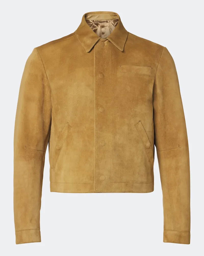 Tom Ford Jacke aus Veloursleder Braun