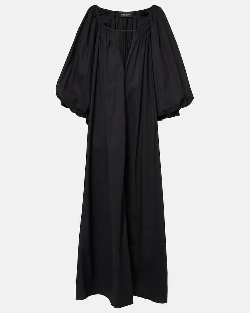 Adriana Degreas Maxikleid Effortless Chic aus Baumwolle Schwarz