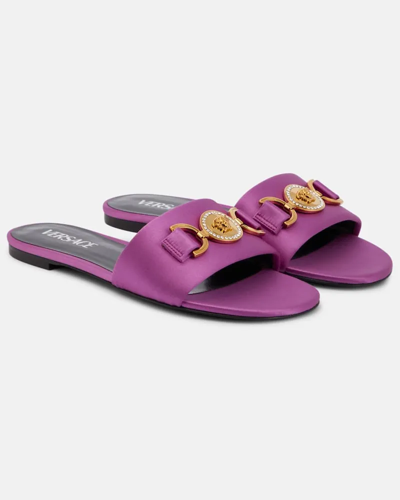 Versace Pantoletten Medusa '95 aus Satin Violett