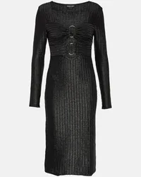 Tom Ford Midikleid aus einem Baumwollgemisch Schwarz