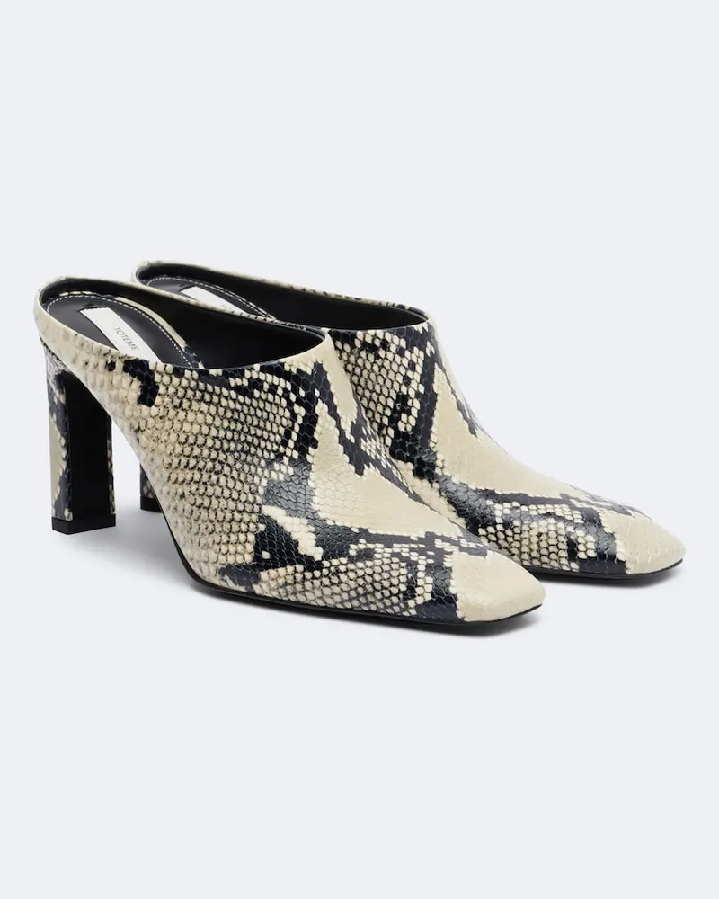 Totême Mules aus Leder Schwarz