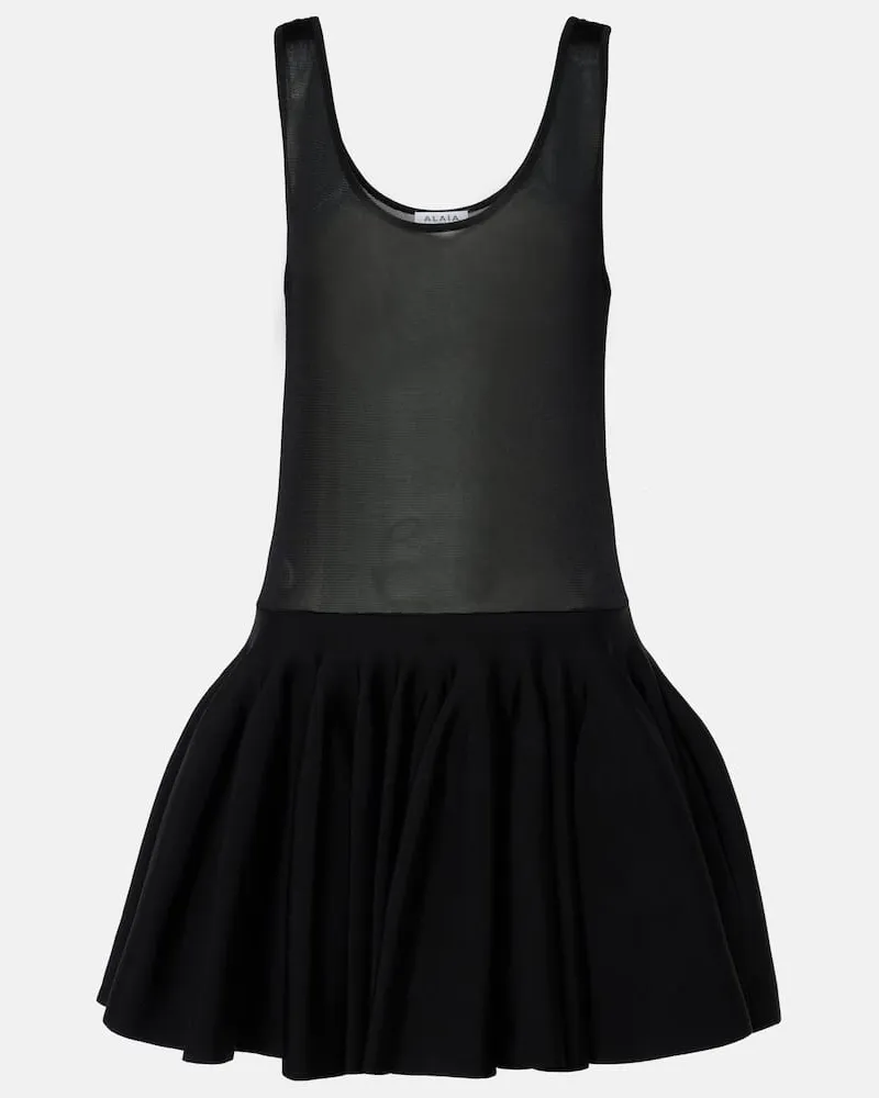 Alaïa Alaïa Minikleid aus Strick Schwarz