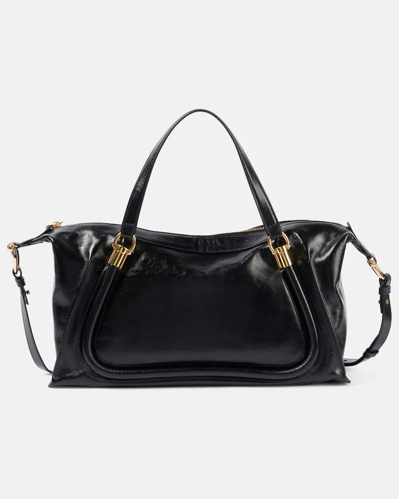 Chloé Chloé Schultertasche Paraty 24 Medium aus Leder Schwarz