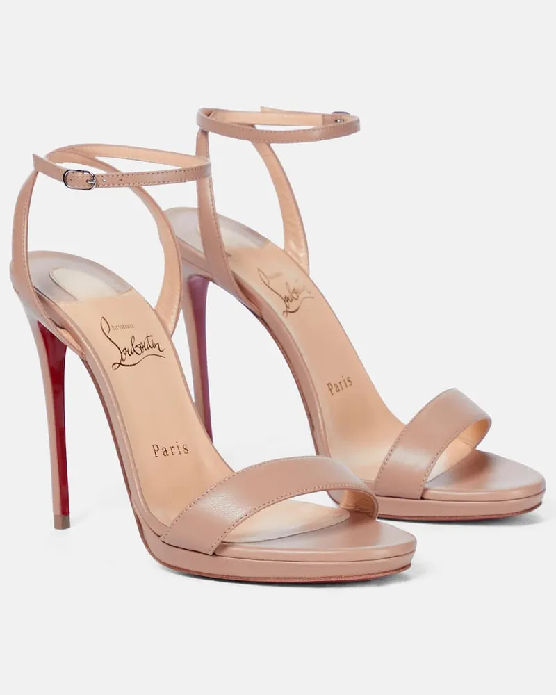 Christian Louboutin Sandalen Loubi Queen 120 aus Leder Rosa