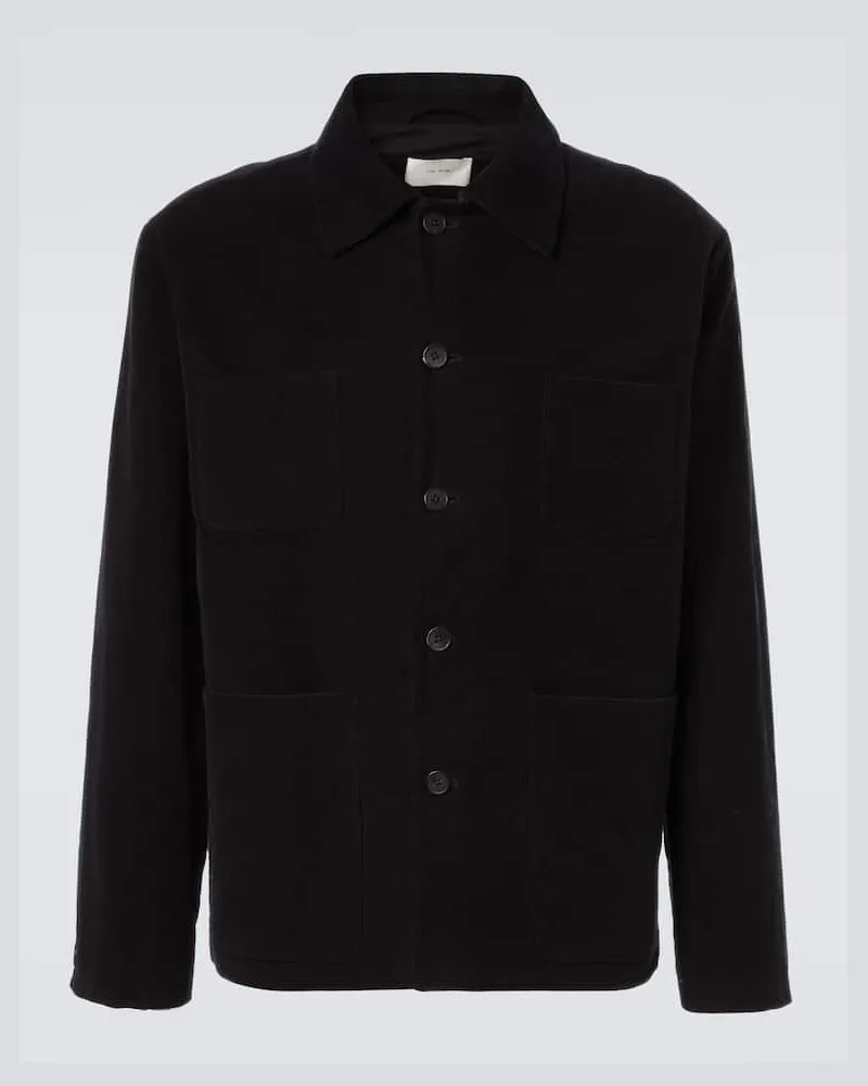 The Row Jacke Kian aus Baumwolle Schwarz