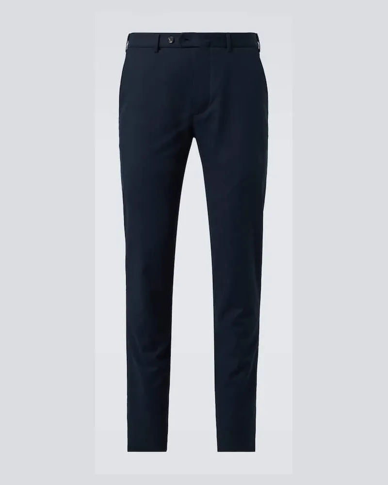 Loro Piana Chinohose Pantaflat Blau