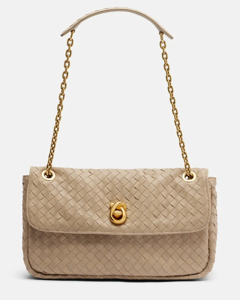 Bottega Veneta Schultertasche Madison aus Leder Beige