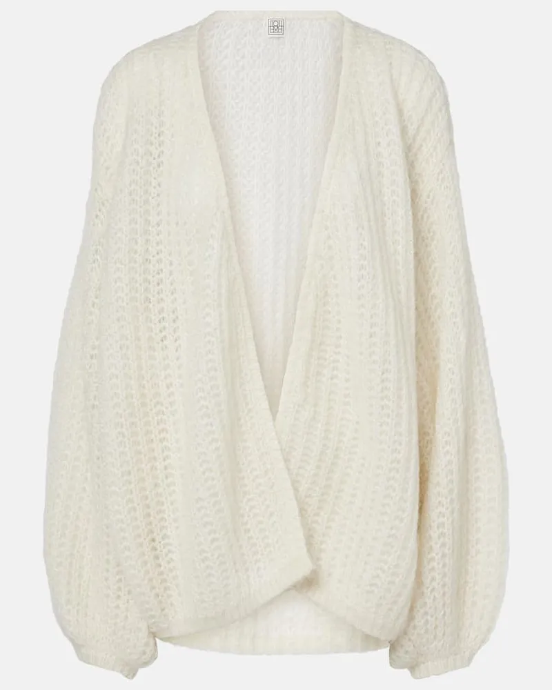 Totême Cardigan aus einem Mohairgemisch Weiß