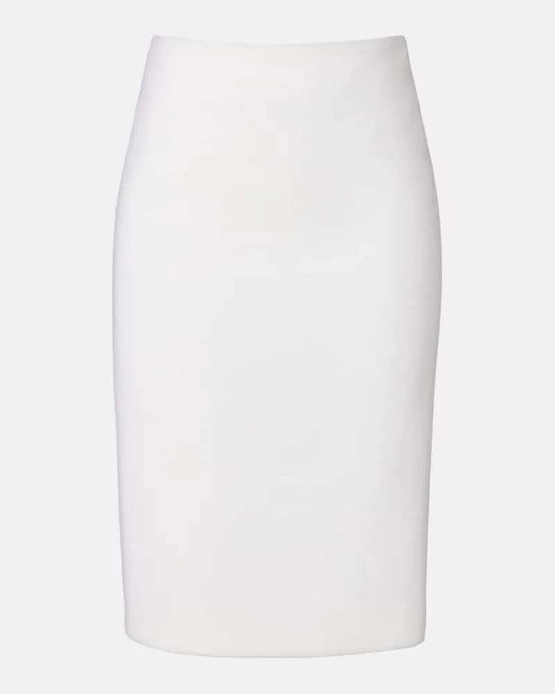 Versace Midirock aus Schurwolle Weiß