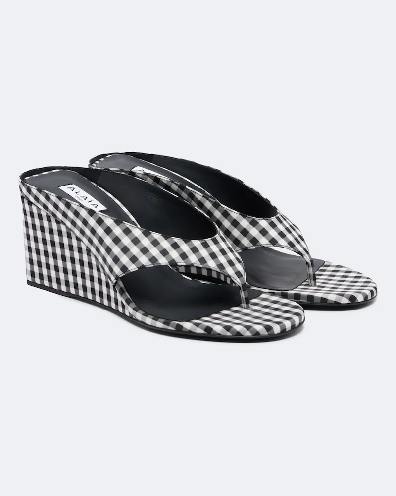Alaïa Alaïa Wedge-Sandalen Cube Schwarz