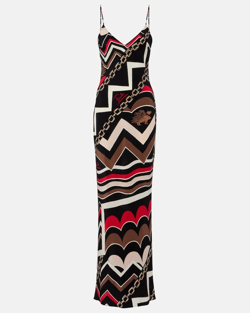 Emilio Pucci Slipdress Istrice aus Seide Multicolor