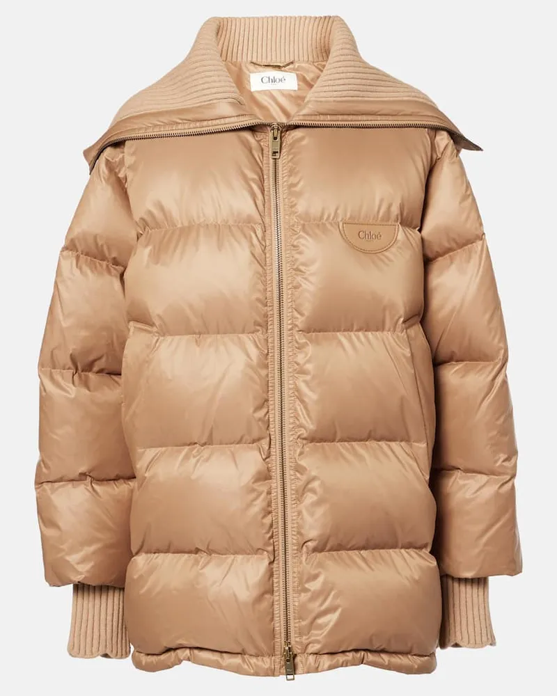 Chloé Chloé Oversize-Daunenjacke Beige