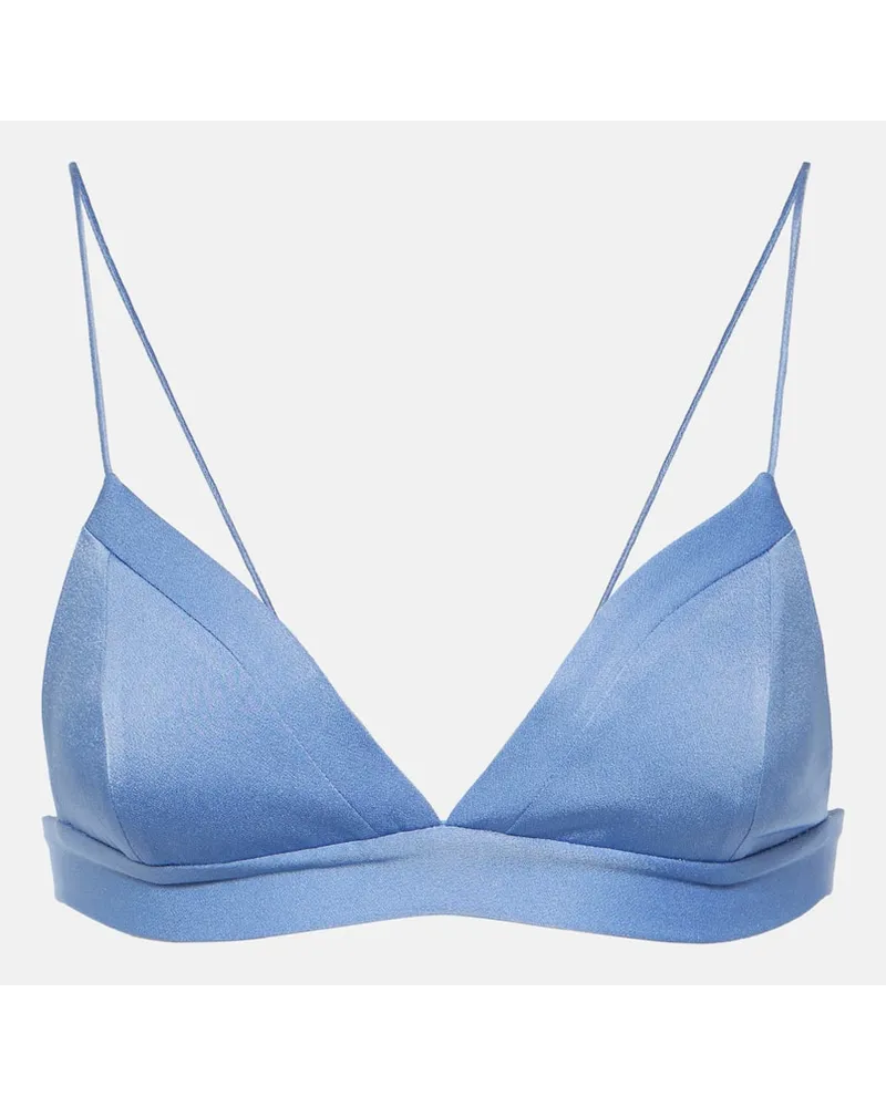 Alex Perry Bralette Triangle aus Satin Lila