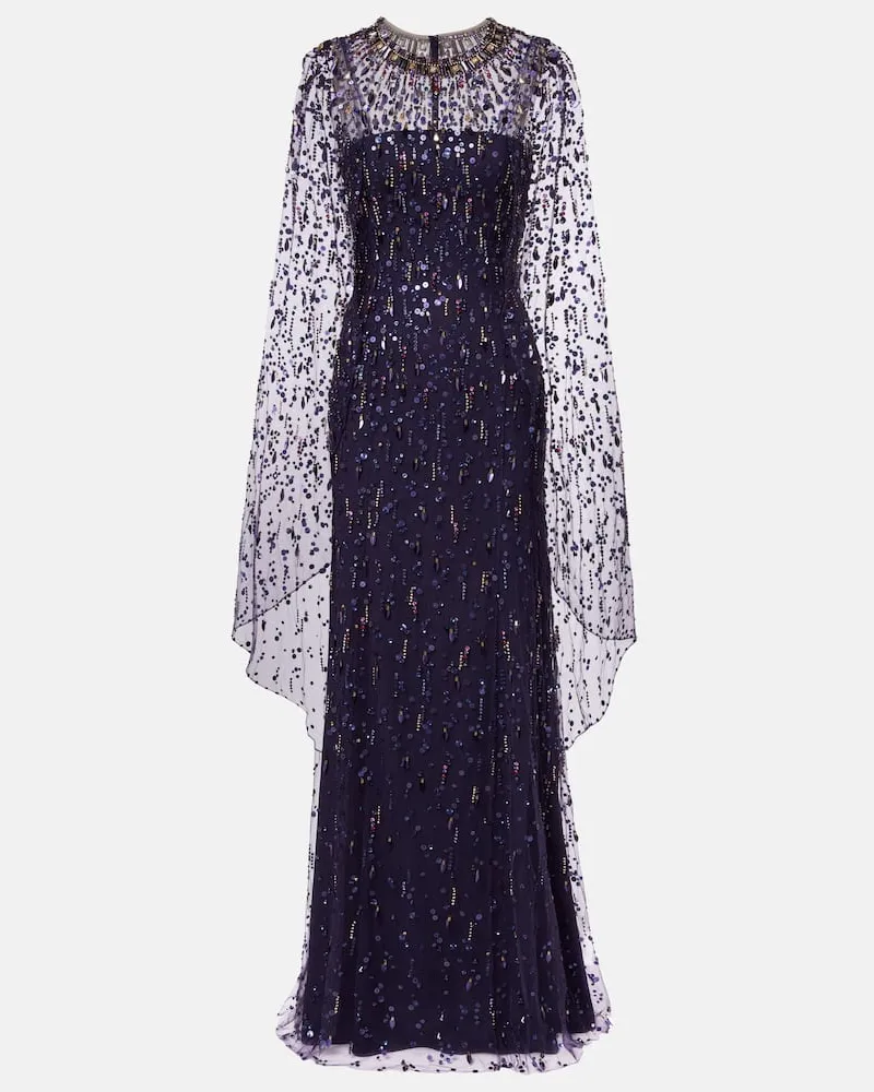 Jenny Packham Verzierte Robe Hestia Violett