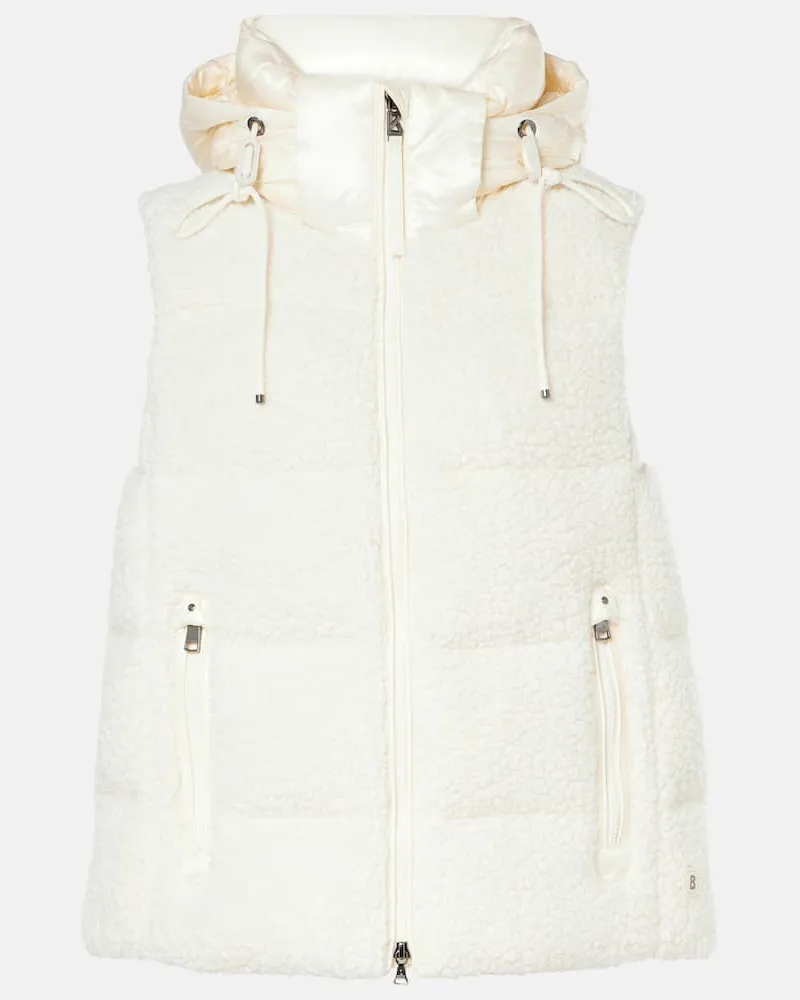 Bogner Daunenweste Falka aus Teddyfleece Weiß