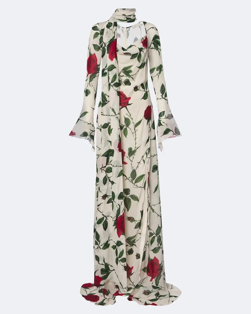 Blumarine Robe aus Georgette Multicolor