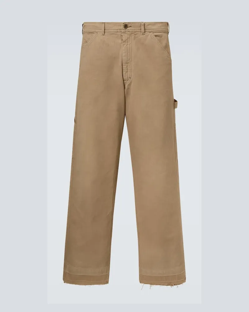 Maison Margiela Mid-Rise Wide-Leg Jeans Beige