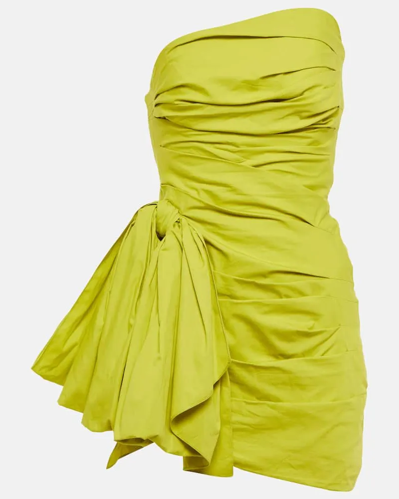 Oscar de la Renta Minikleid aus Baumwollpopeline Grün