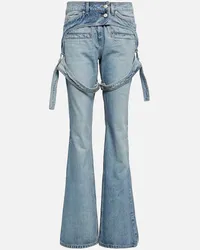 Courrèges Courreges Mid-Rise Wide-Leg Jeans Blau