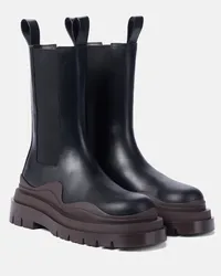 Bottega Veneta Stiefel Tire aus Leder Schwarz