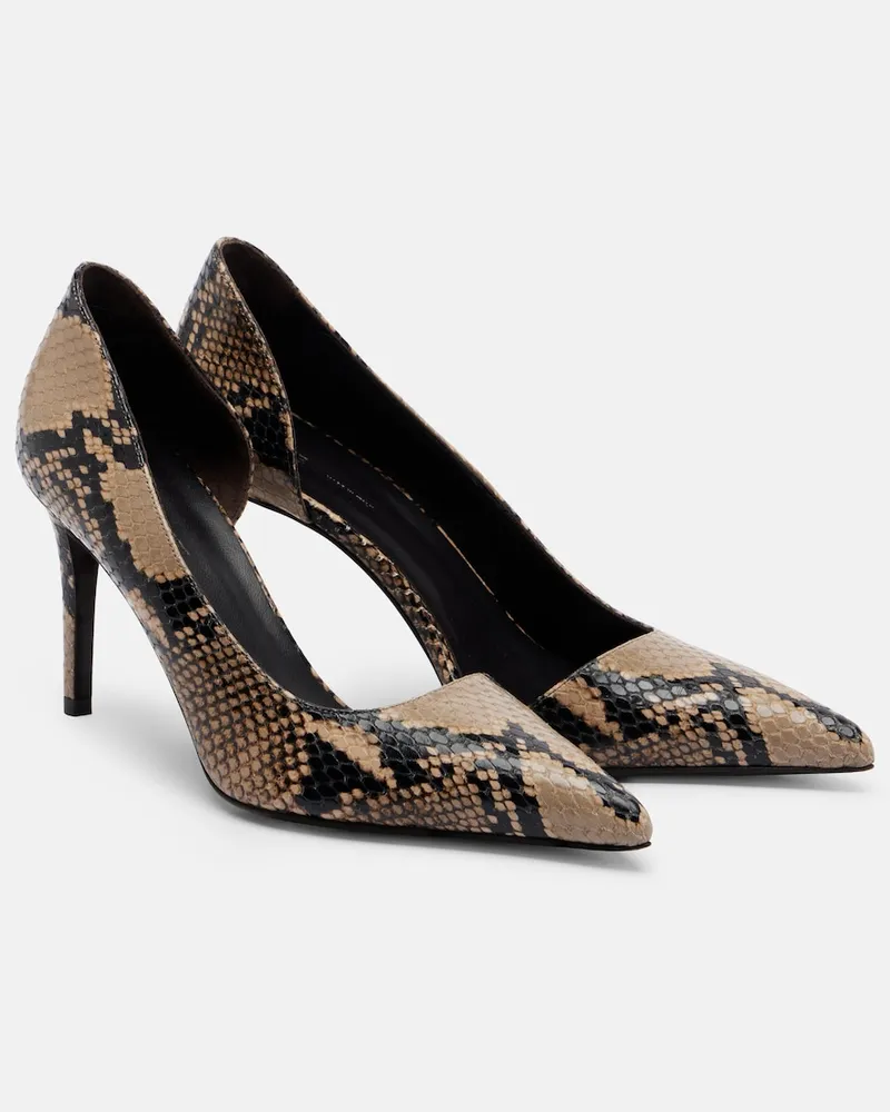 KHAITE Pumps Jett D'Orsay aus Leder Beige
