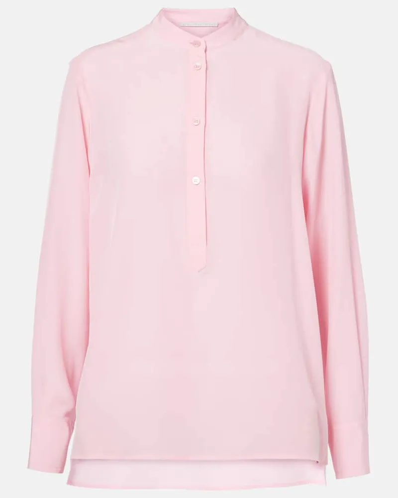 Stella McCartney Hemd Iconic aus Seide Rosa