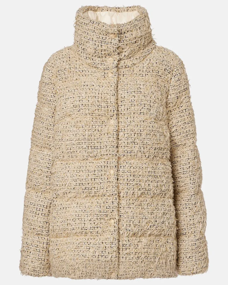 Moncler Daunenjacke Cochelle aus Tweed Beige