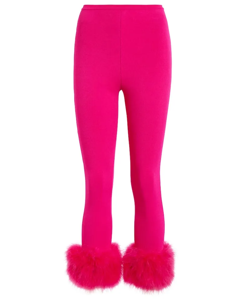 Magda Butrym Verzierte Hose aus Strick Pink