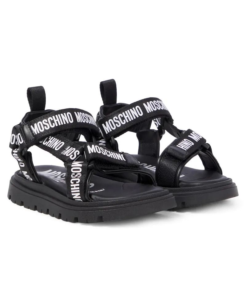 Moschino Sandalen mit Leder Schwarz