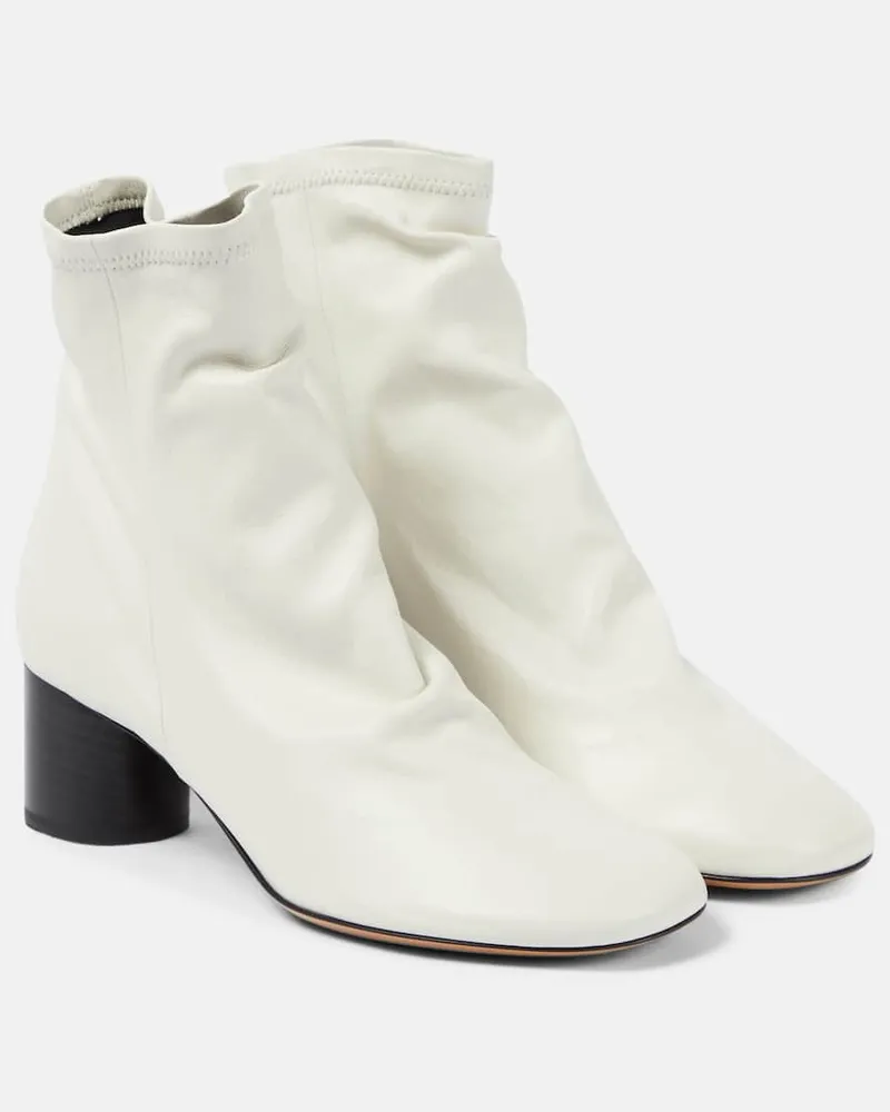 Isabel Marant Ankle Boots Laeden aus Leder Weiß