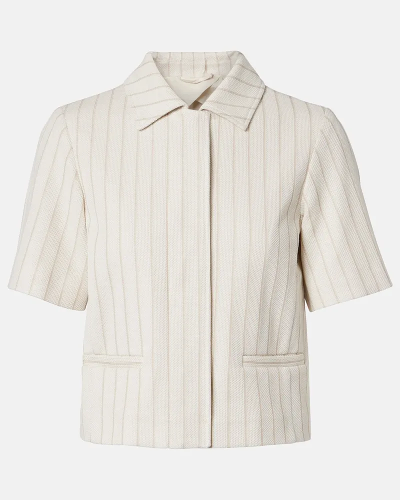 Max Mara Jacke aus Baumwolle Weiß