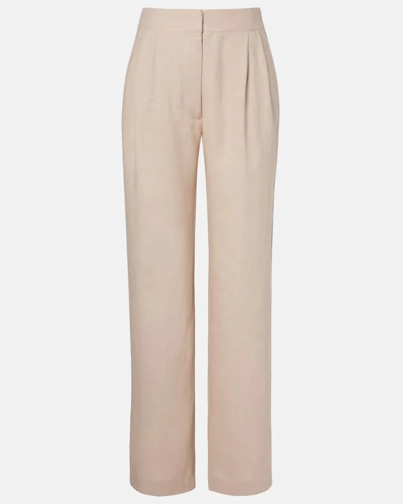 ASCENO Weite Hose Rivello aus Leinen Beige