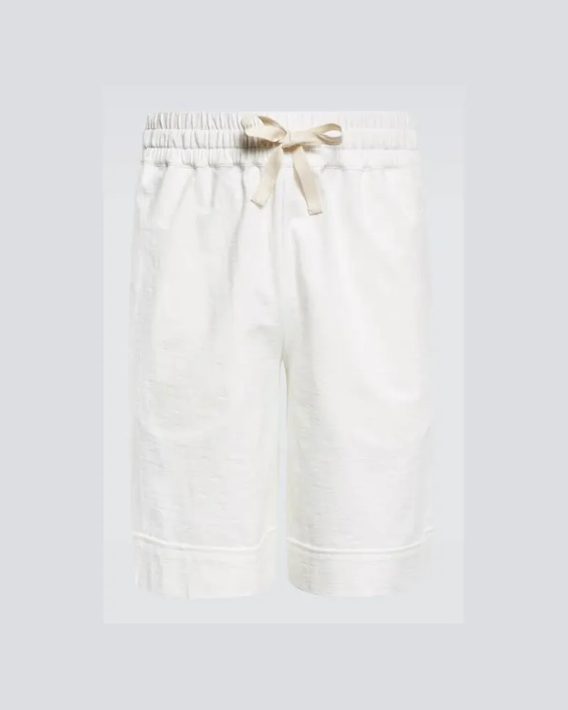 Jil Sander Shorts aus einem Baumwollgemisch Weiß