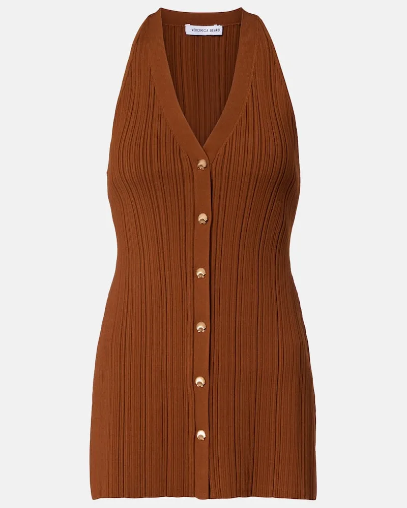 Veronica Beard Top Dax aus Strick Braun