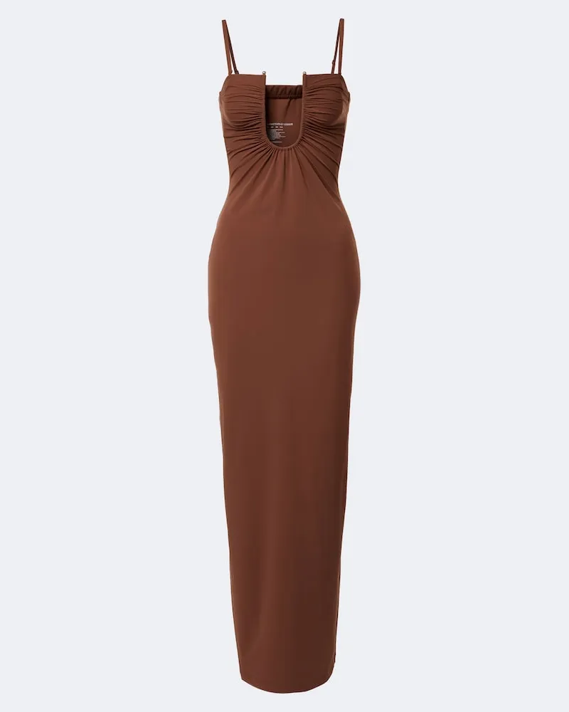 Christopher Esber Maxikleid Arced Braun