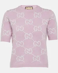 Gucci Top GG aus Wolle Pink