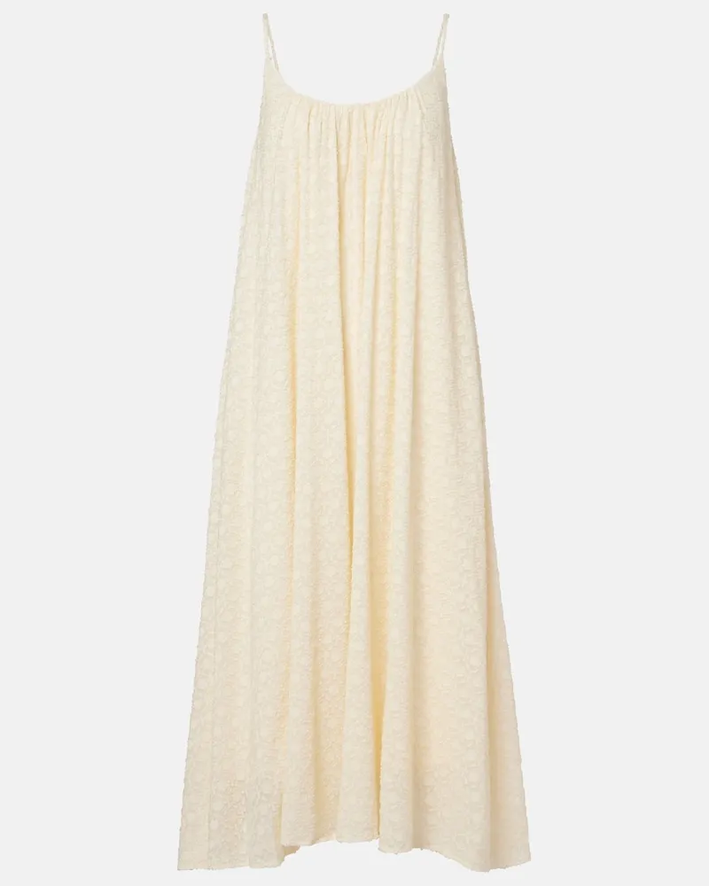 Eres Midikleid Confidential aus Seide und Baumwolle Gelb