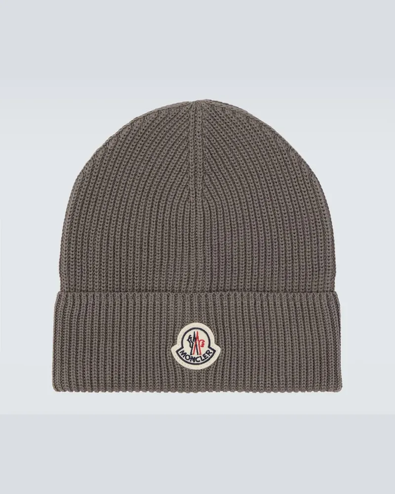 Moncler Mütze Archivio aus Baumwolle Grau