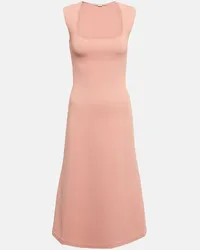 Stella McCartney Midikleid mit eckigem Ausschnitt Pink