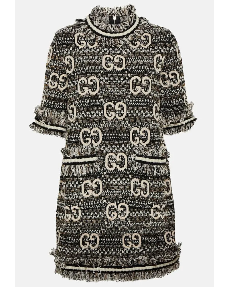 Gucci Minikleid GG aus Boucle und Lame Multicolor